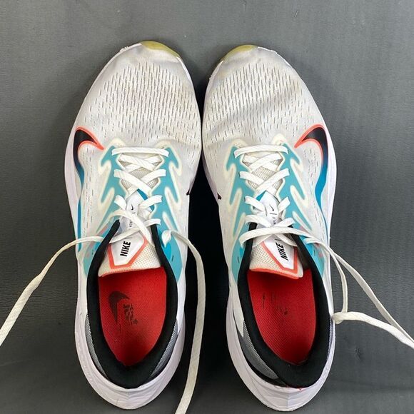 Nike Air Zoom Winflo 7 'Flash Crimson Aqua' sneaker shoes mens size 12 - Picture 8 of 8